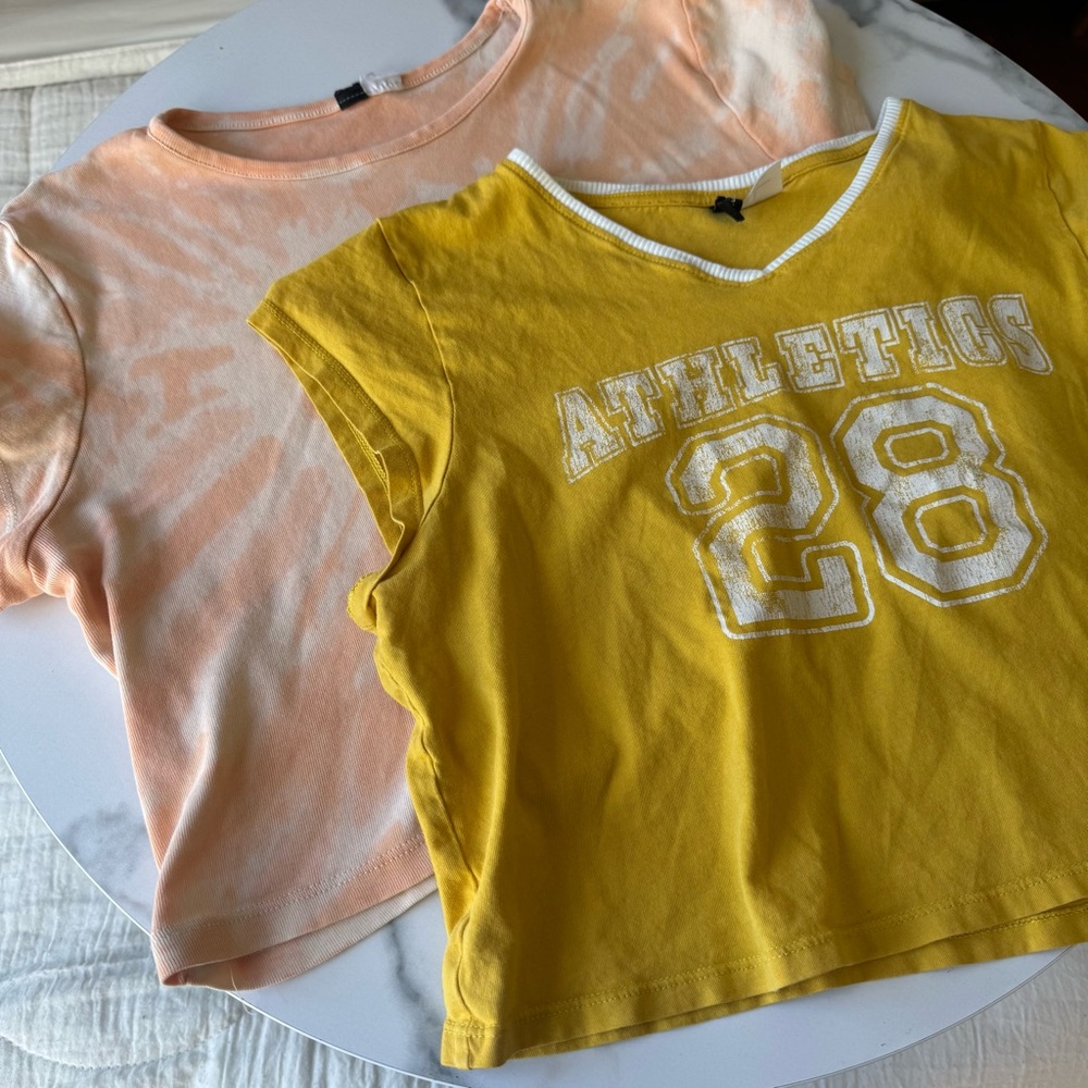 H&M Yellow and Peach Women's Tops